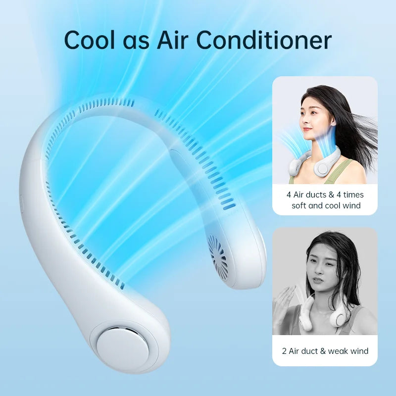 JISULIFE Portable Neck Fan, 4000 mAh