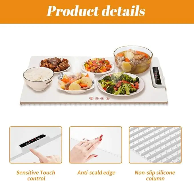 Electric Warming Tray with Adjustable Temperature