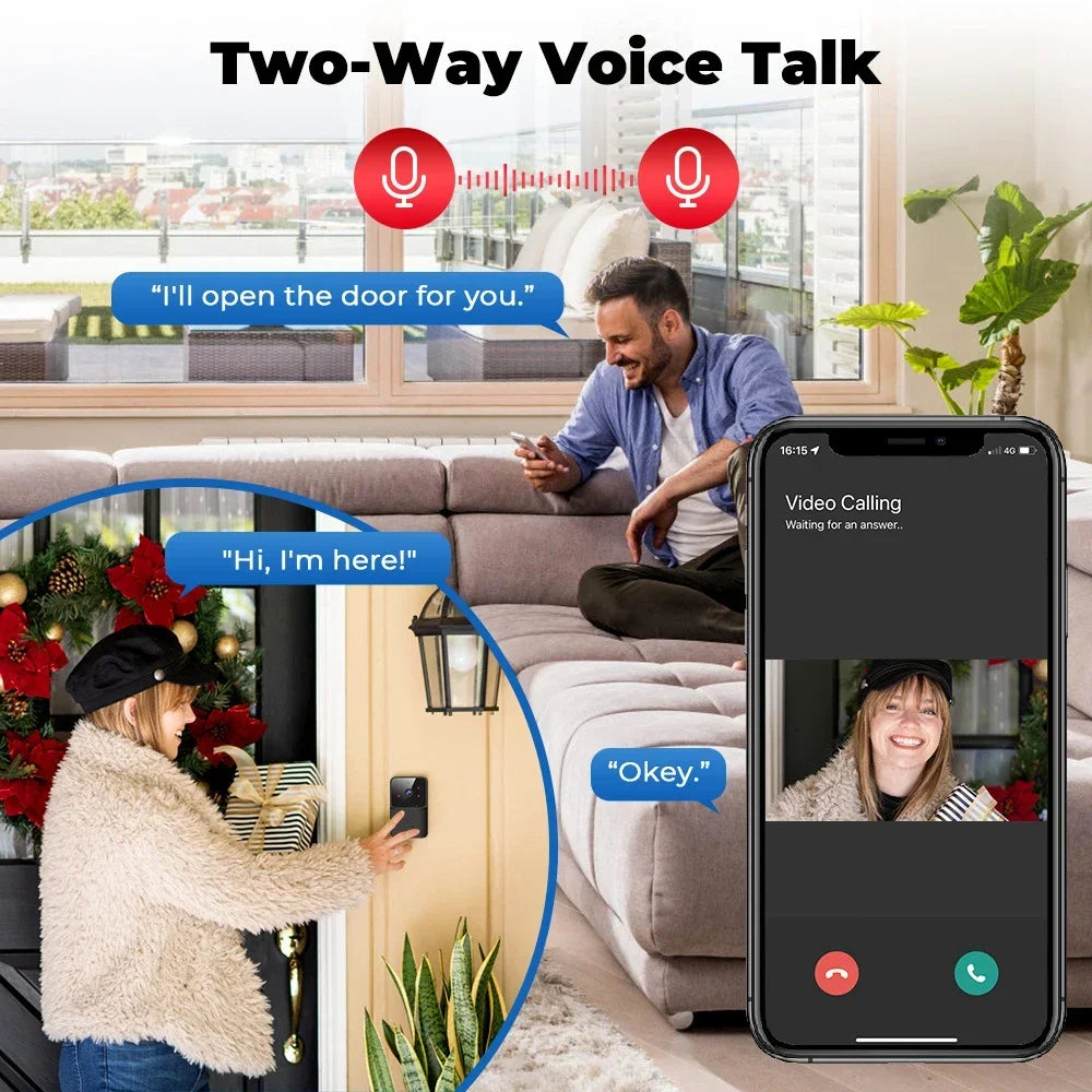 Tuya WiFi Doorbell, Wireless Camera Bell